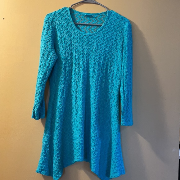 TIANELLO by STEVE BARRAZA Turquoise/Aqua Dress M - Picture 1 of 9